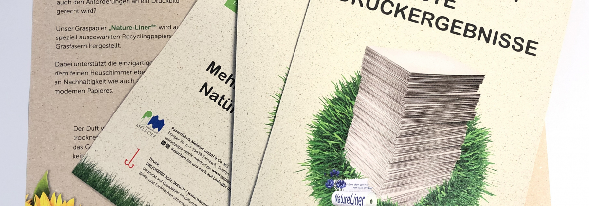 Flyer aus Nature-Liner® Graspapier