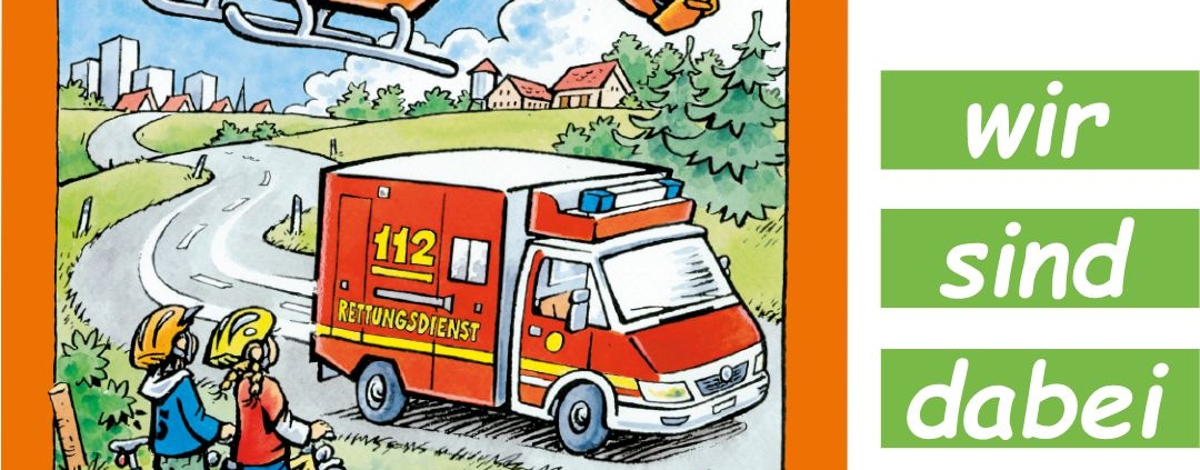 Broschüre Erste Hilfe für KInder, Feuerwehrauto